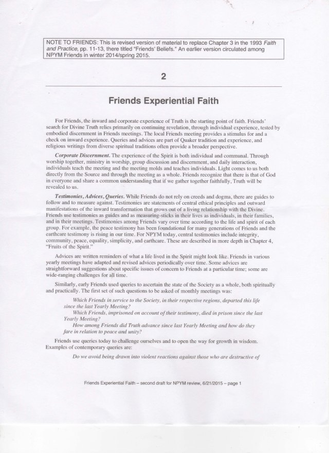 Faith in Practice - Friends Experiential Faith - Page 1